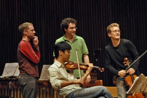 Shai Wosner with Colin Currie, Christian Tetzlaff and Soovin Kim on Tour with BBT 2006 